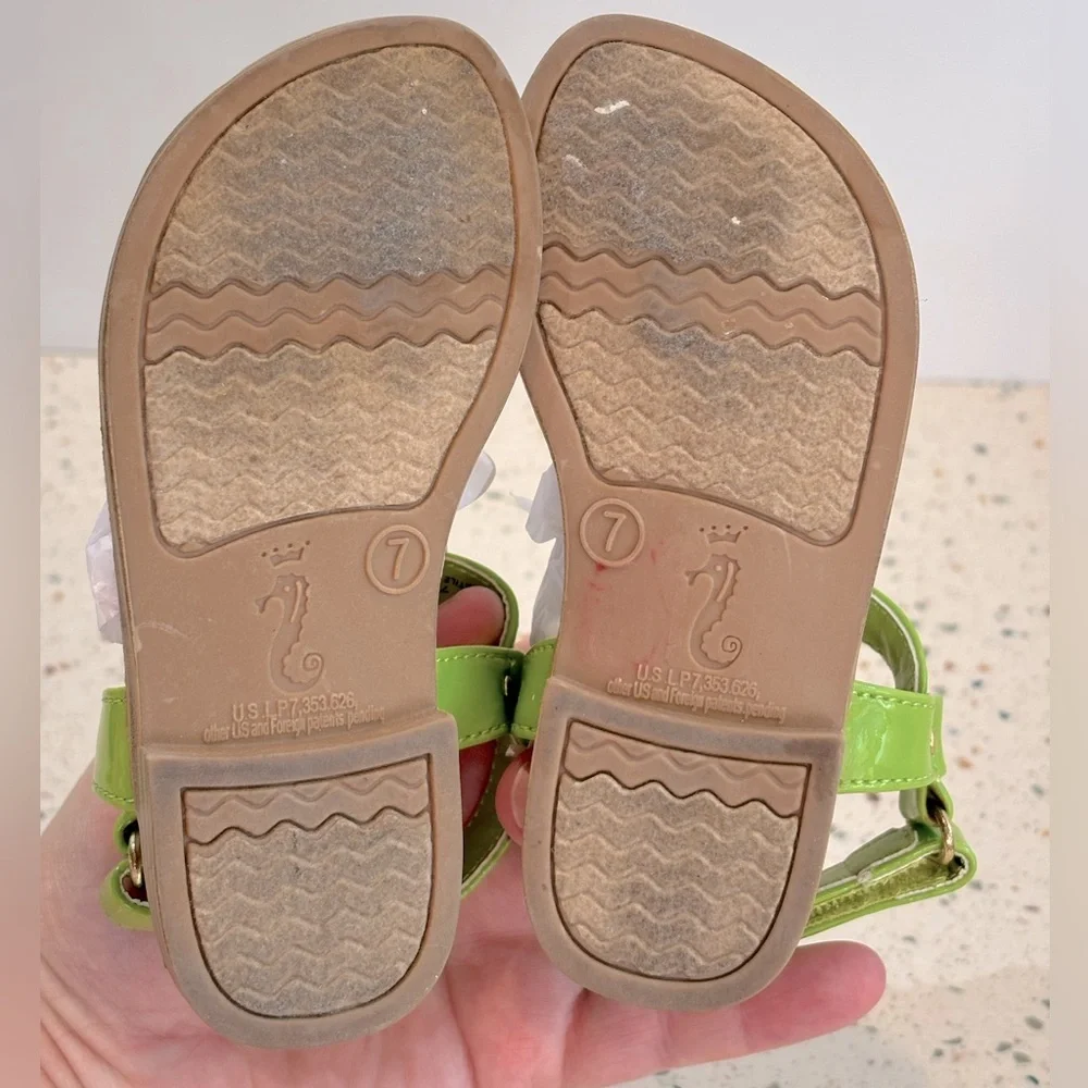 Miss Trish for Target Thong Sandals with Flower &‎ Butterfly Little Girls Size 7